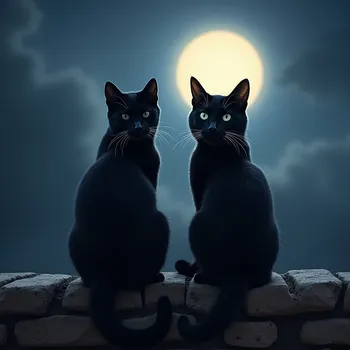 Moonlit Twin Guardians