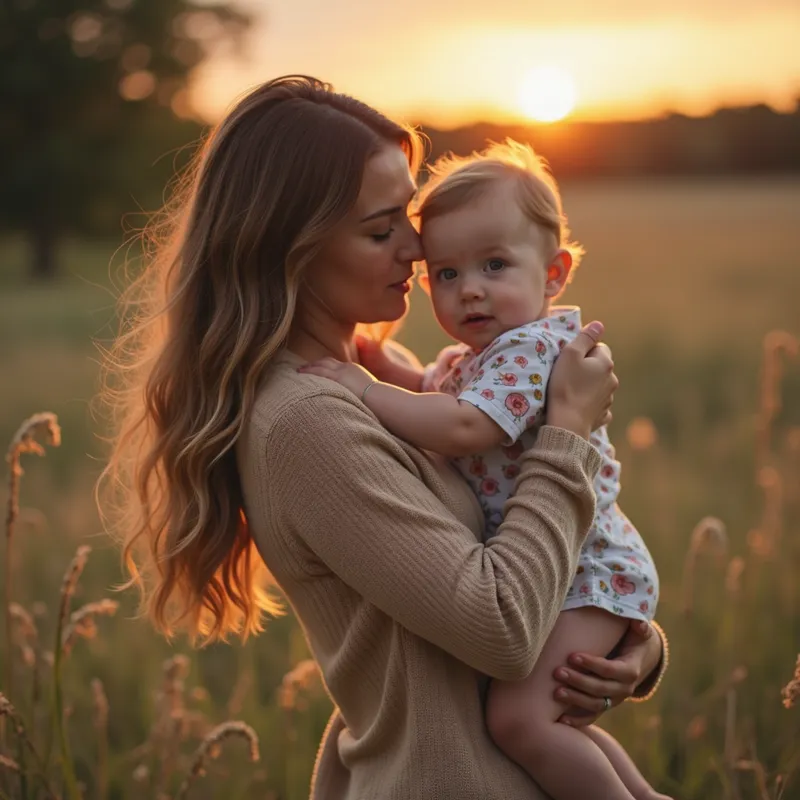 Mother Holding Son - i want the image of a mother holding her son - AI image generated with Photorealistic 2