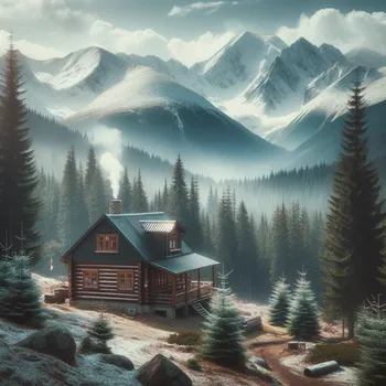 Mountain Cabin with Smoke
