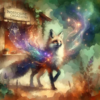 Mysterious Fox in Creative Shop Mist