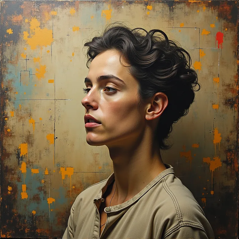 Mystery Artist of Many Styles - An unknown painter who used element of many other painters - AI image generated with Flux