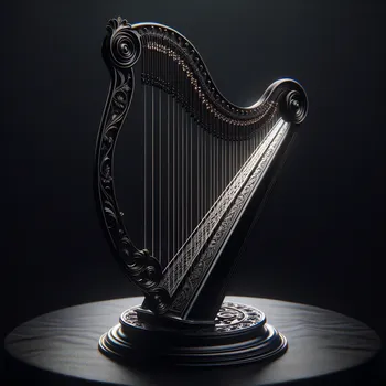 Mystic Black Lyre Harp