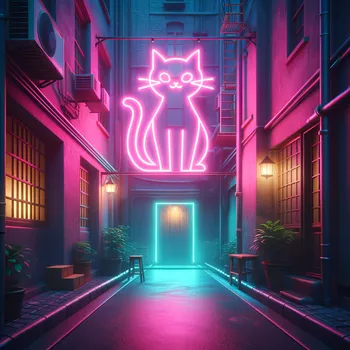 Neon Feline Gateway