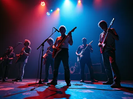 Neon Pink Floyd Guitar Spectacle