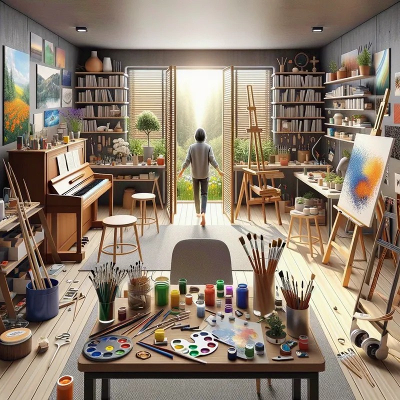 New Hobby Adventure - "Imagine you're about to embark on a journey to explore a new hobby that excites and challenges you. Think of an activity you've always been curious about—whether it's painting vivid landscapes, playing a musical instrument, learning a new language, woodworking, gardening, or even martial arts. Envision yourself starting from scratch, experimenting with the tools, and feeling the joy of small victories as you improve. How would you choose your hobby, set up your space, and dedicate time to it? Picture the emotions, connections, or skills you might gain along the way."






 - AI image generated with Art