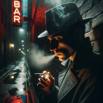 Night Noir: Fedora and Shadows