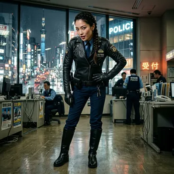 Officière japonaise au regard assuré