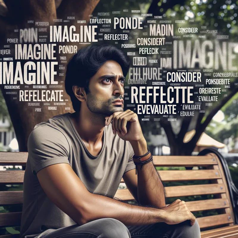 Overthinking - a person that over thinks full of thoughts
- AI image generated with Art