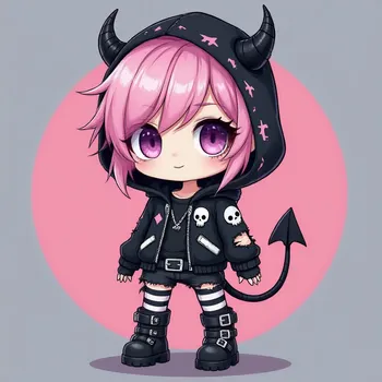 Pastel Punk Devil Chibi