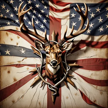 Patriotic Antler Cross