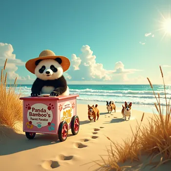 Paw-sicle Paradise at Dusk