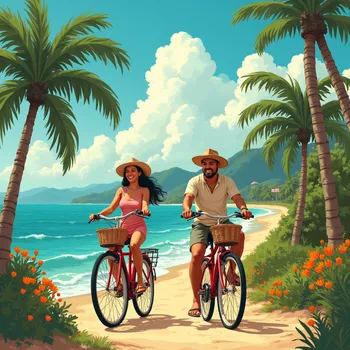 Pedaleando junto al mar