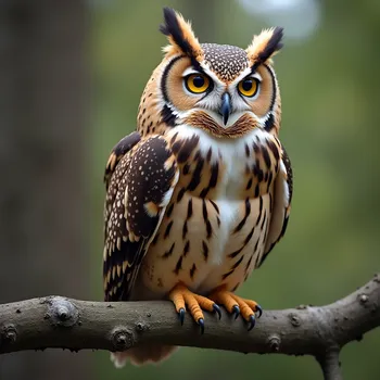 Perched Owl Portrait