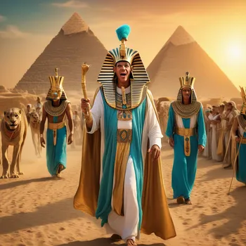 Pharaoh Curley in the Desert Procession