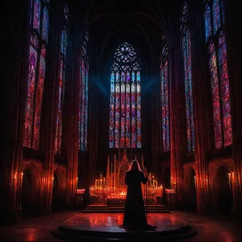 Photorealistic Cathedral Metal Ritual