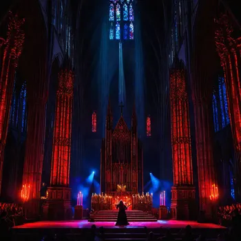 Photorealistic Cathedral Metal Ritual