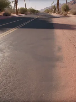 Photorealistic Cinematic Desert Street