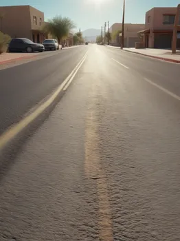 Photorealistic Cinematic Desert Street