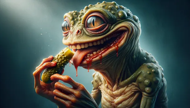 Pickle-Loving Mutant Frog