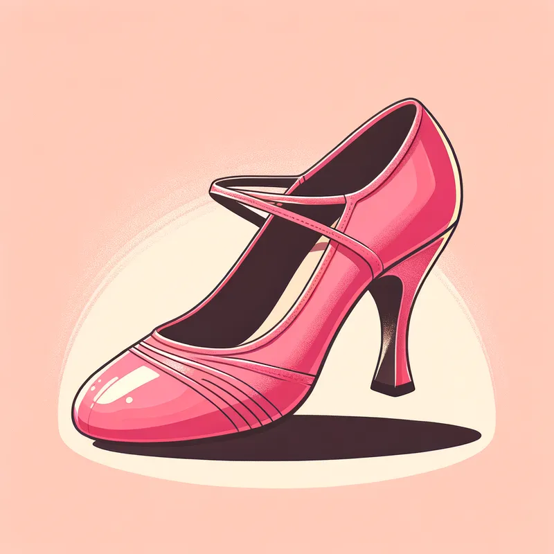 Pink Flat Dance Shoes - dance shoe with no heel and pink color - AI image generated with Art