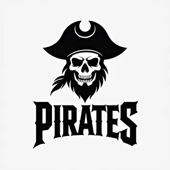 Pirates Team Logo – Black & White