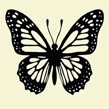 Pixel Art Butterfly Silhouette