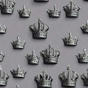 Pixelated Silver Crown