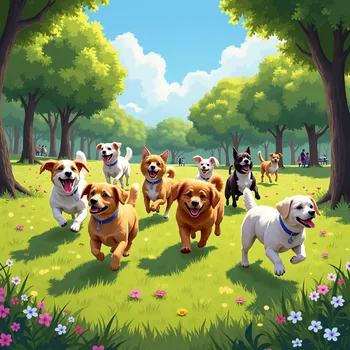 Playful Dogs in the Park