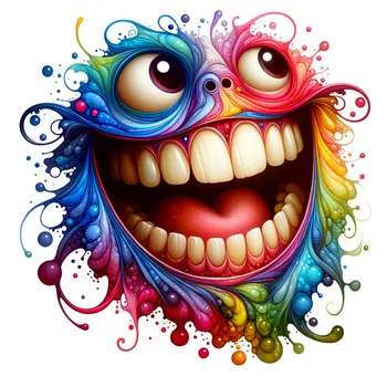 Playful Smiling Monster Close-Up