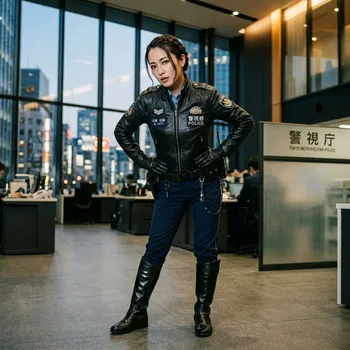 Portrait dramatique d’une policière japonaise