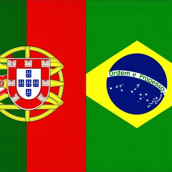 Portugal vs Brazil Flags