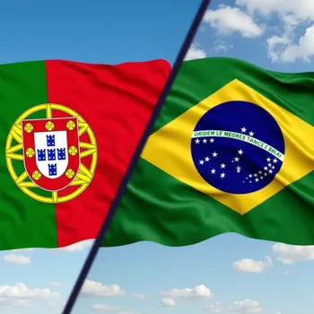 Portugal vs Brazil Flags