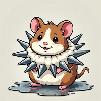 Puddle Hamster with Spiky Flair