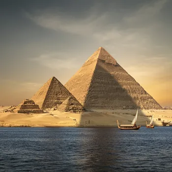 Pyramids, Nile Shadows, Pharaonic Boats