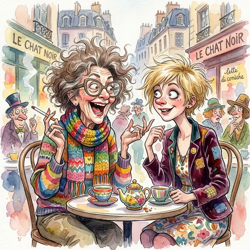Quirky Watercolor Characters - change image to watercolor and make the characters more quirky and comical - AI image generated with Nano Banana 2