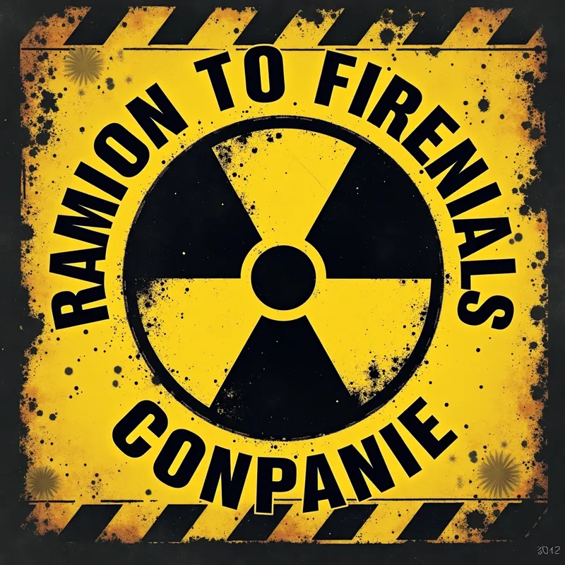 Radiation Warning Poster - A highly detailed, graphic poster design featuring a large radiation symbol in the center with bold, cautionary text and a grunge texture background. - AI image generated with Photorealistic 2