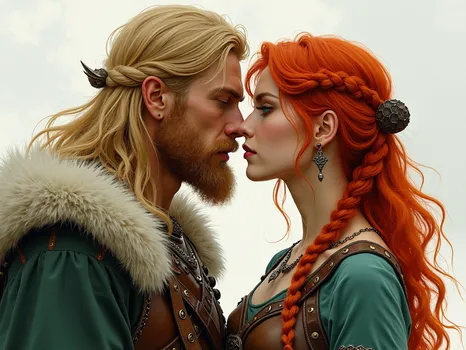 Red-Haired Warrior's Embrace
