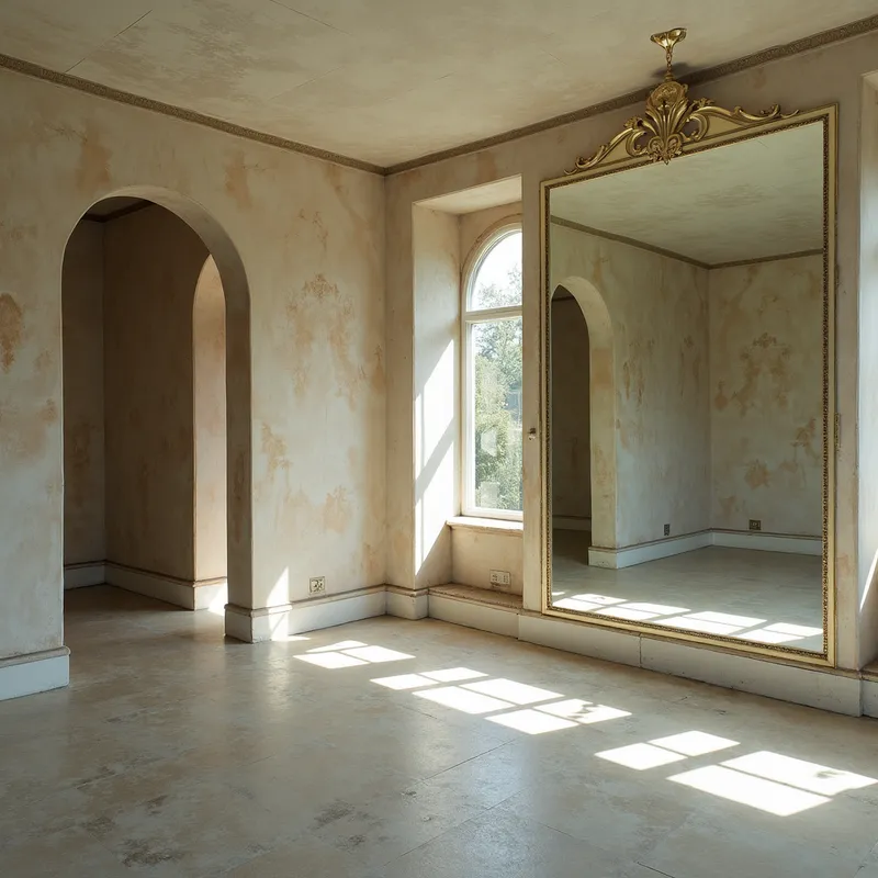 Reflective Space - mirrored room - AI image generated with Photorealistic 2