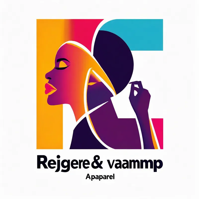 Rejigger&Revamp Apparel Logo - The sentence "Rejigger&Revamp Apparel" designed as a vibrant eye-catching business logo - AI image generated with Nova Canvas