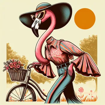 Retro Flamingo Rider