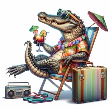Retro Gator Holiday