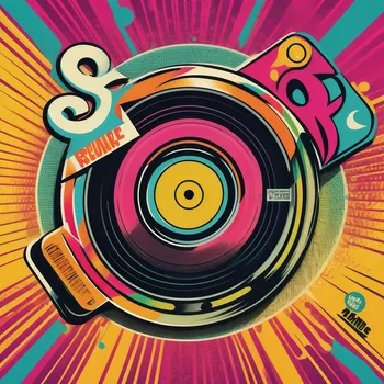 Retro Pop Art Label Ad