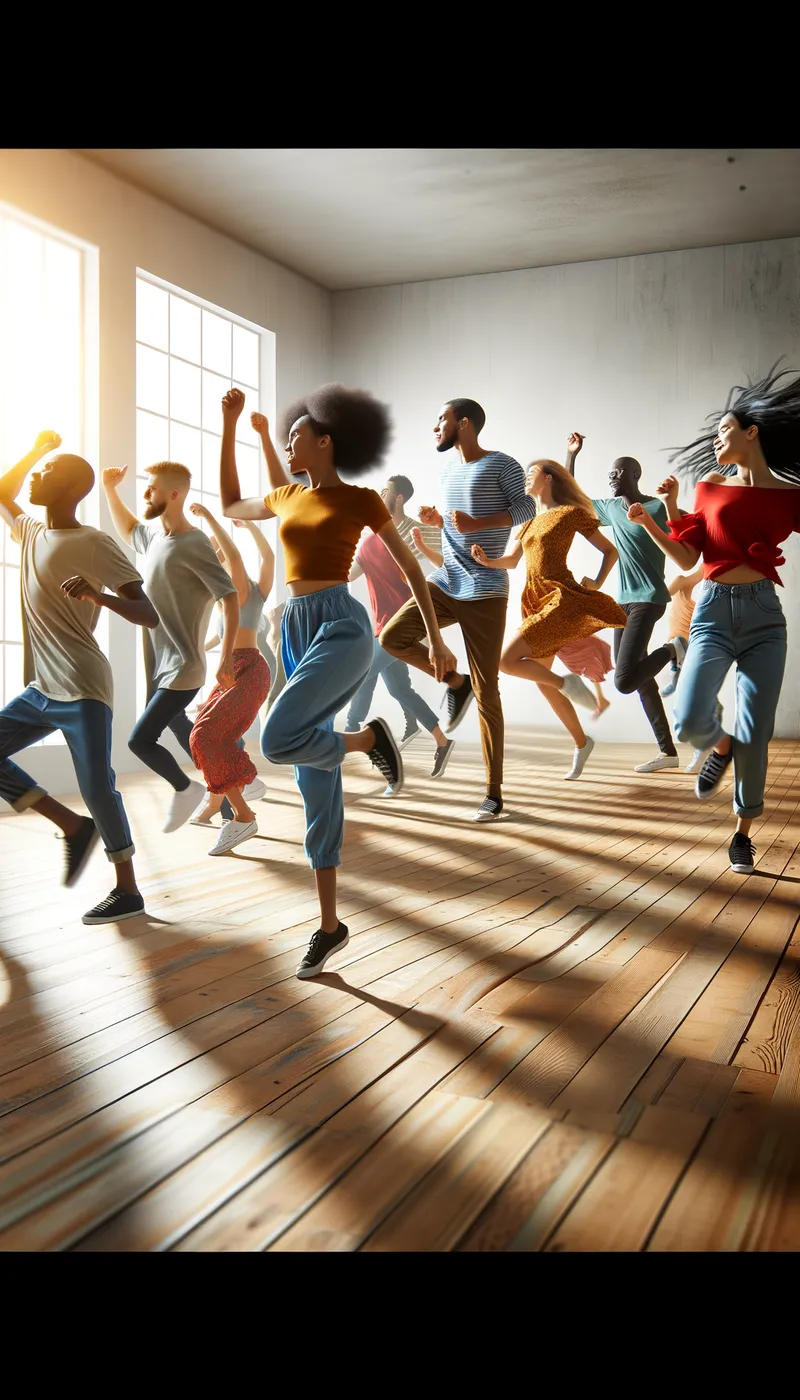 Rhythmic Dance Motion - Dance - AI image generated with Art