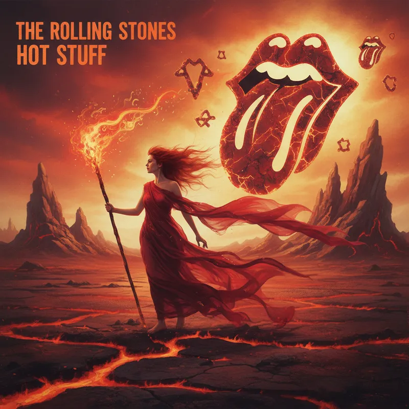 Rolling Stones Hot Stuff recreated by Br - Rolling Stones Hot Stuff recreated by Brooke Shaden - AI image generated with Nano Banana