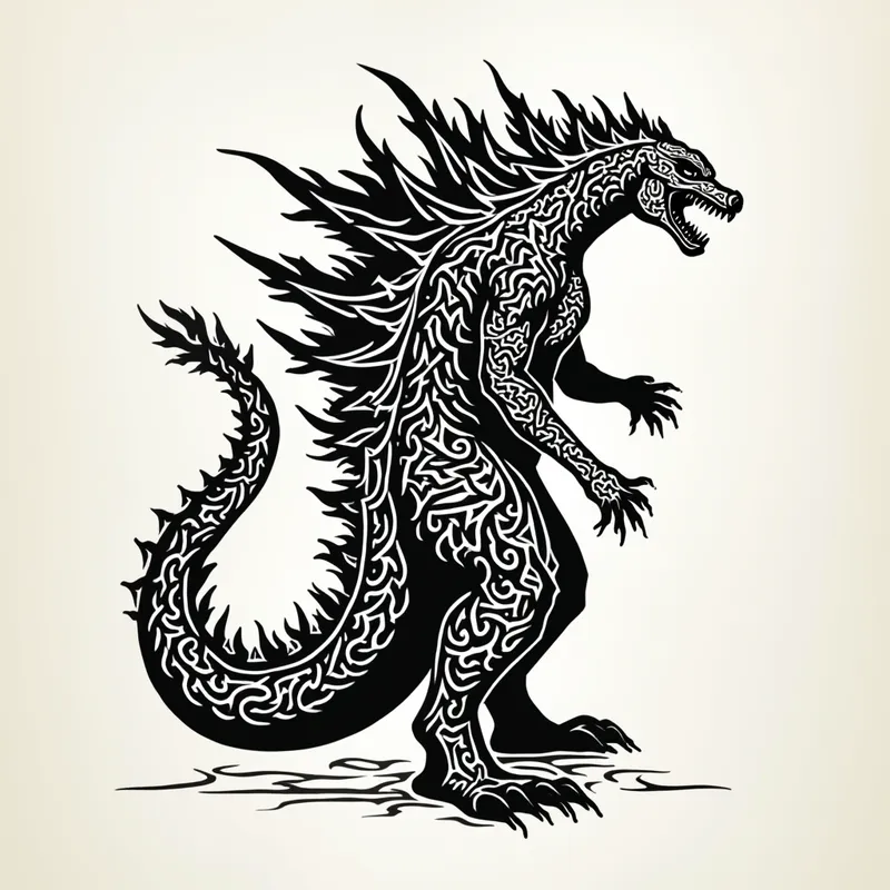 Sacred Godzilla Sigil - Tangra AI Image Generator
