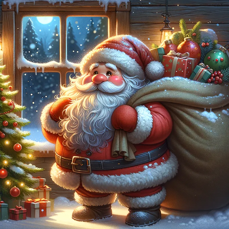 Santa Claus Iconic Figure - Santa Claus - AI image generated with Art