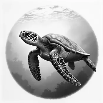 Sea Turtle Pencil Art