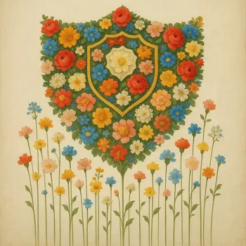 Shield of Stems and Flowers