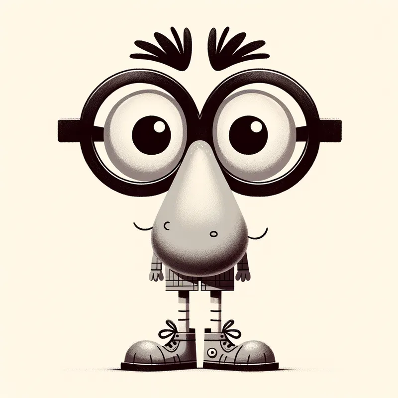 Silly Character Sketch - a silly character drawing - AI image generated with Art