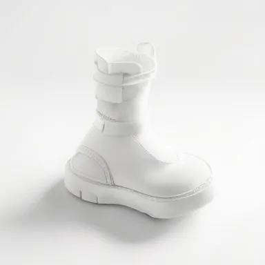 Simple Infant Footwear - A simple and straightforward design of baby footwear on a white background. The boot should be very easy and clean in design.